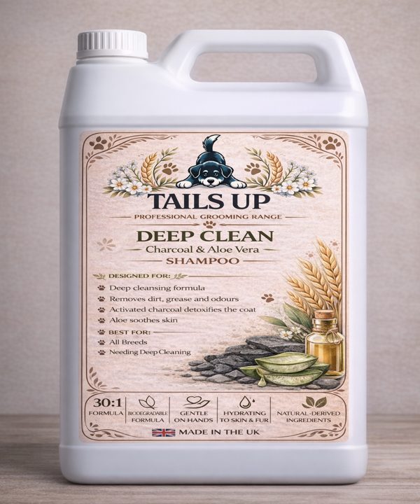 Tails Up Deep Clean Charcoal and Aloe Vera Dog Shampoo 30:1 Concentrate