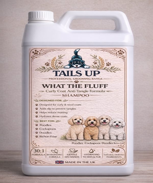Tails Up What The Fluff Curly Coat Anti-Tangle Dog Shampoo
