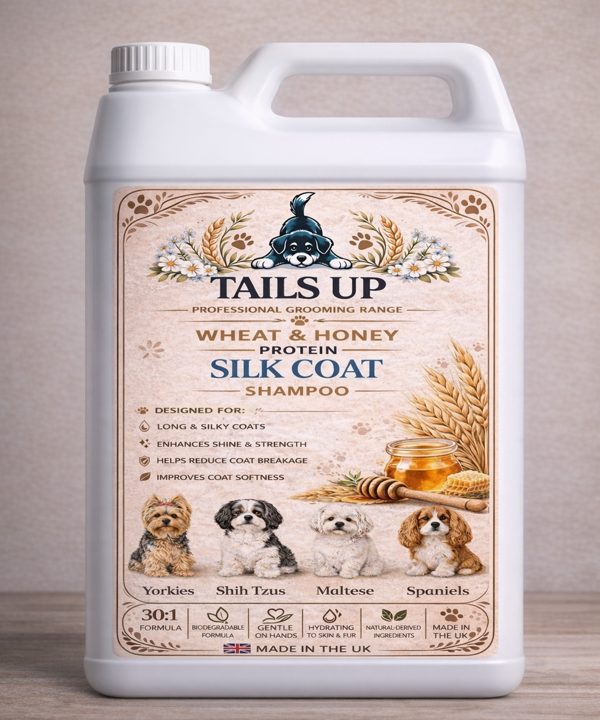Tails Up Wheat and Honey Silk Coat Protein Dog Shampoo